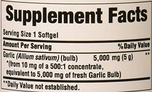 Foto 5 | Suplemento De Aceite De Ajo Puritan's Pride, Cápsula Blanda De 5000 Mg - Venta Internacional.