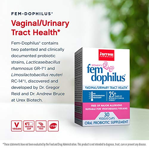 Foto 4 pulgar | Suplemento Jarrow Formulas Fem-dophilus 30 Cápsulas Vegetarianas - Venta Internacional.