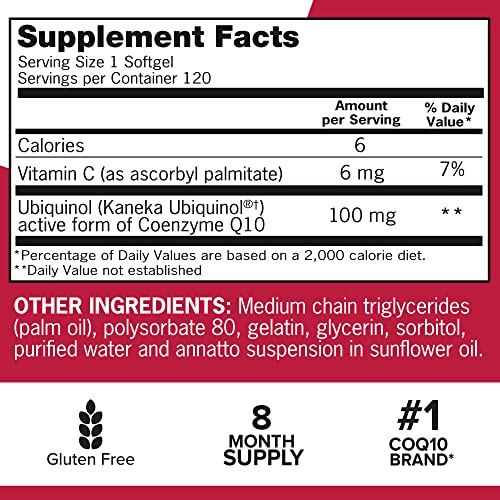 Foto 5 | Suplemento Qunol Mega Ubiquinol Coq10, 100 Mg, Cápsulas Blandas X240 - Venta Internacional.