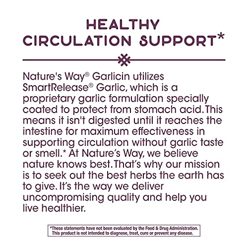 Foto 2 | Suplemento Nature's Way Garlicin Cardio 350 Mg 180 Comprimidos - Venta Internacional