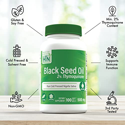 Foto 4 pulgar | Aceite de Semillas Negras Supplement Health Thru Nutrition 100 Tabletas- Venta Internacional