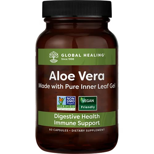 Foto 2 pulgar | Suplemento Global Healing Aloe Vera Bioactive Leaf 60 Cápsulas - Venta Internacional.
