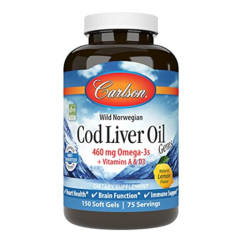 Foto 2 pulgar | Suplemento Carlson Bod Liver Oil Gems 150 Cápsulas- Venta Internacional