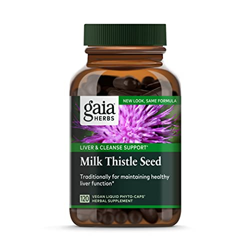 Suplemento de Extracto de Semilla de Cardo Mariano Gaia Herbs 120 Cápsulas - Venta Internacional
