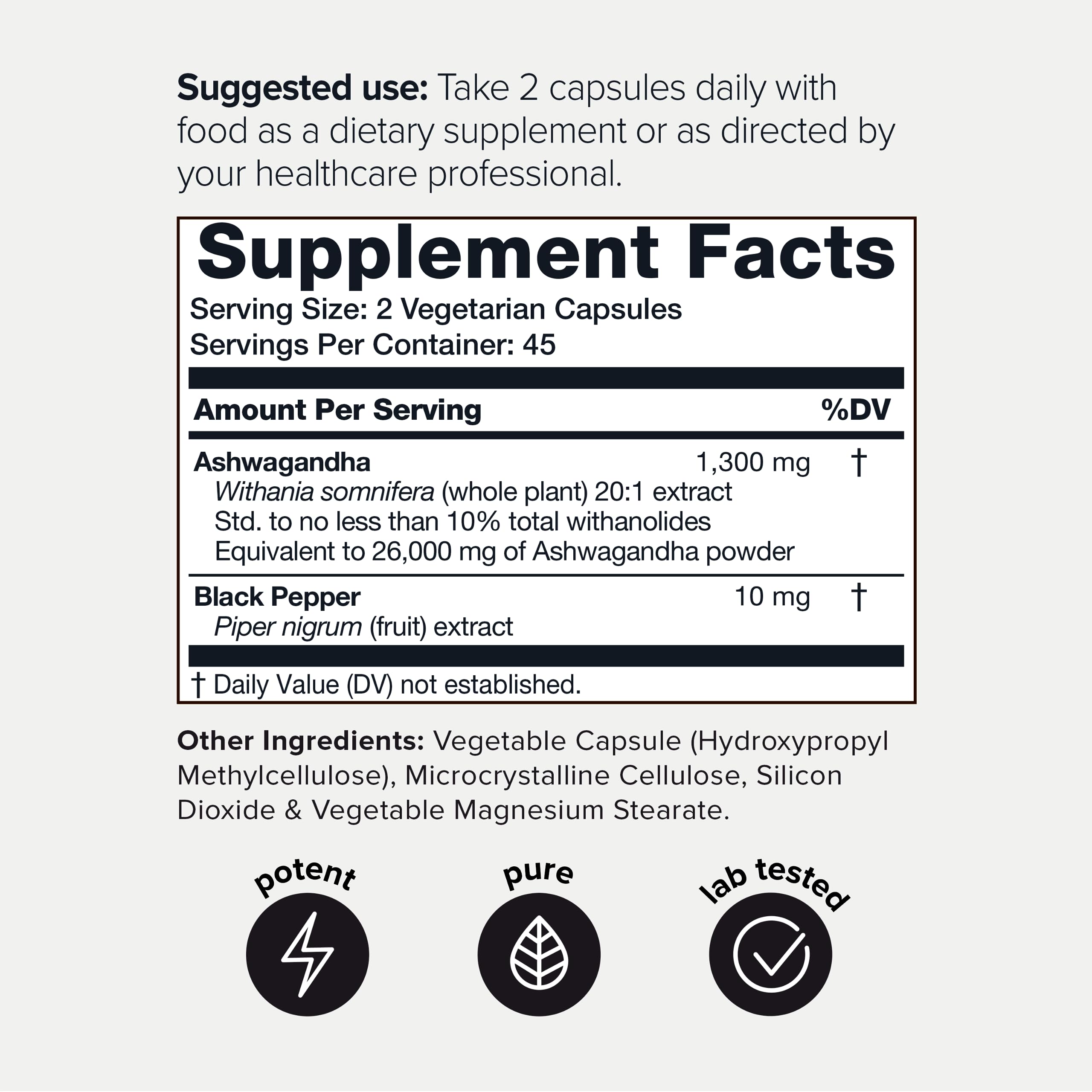 Foto 3 pulgar | Suplemento Toniiq Ashwagandha De 26,000 Mg, 20 Veces Concentrado Extra - Venta Internacional.