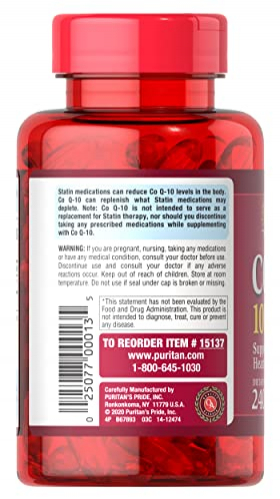 Foto 3 | Suplemento Puritan's Pride Coq10 100 Mg Para La Salud Del Corazón - Venta Internacional.