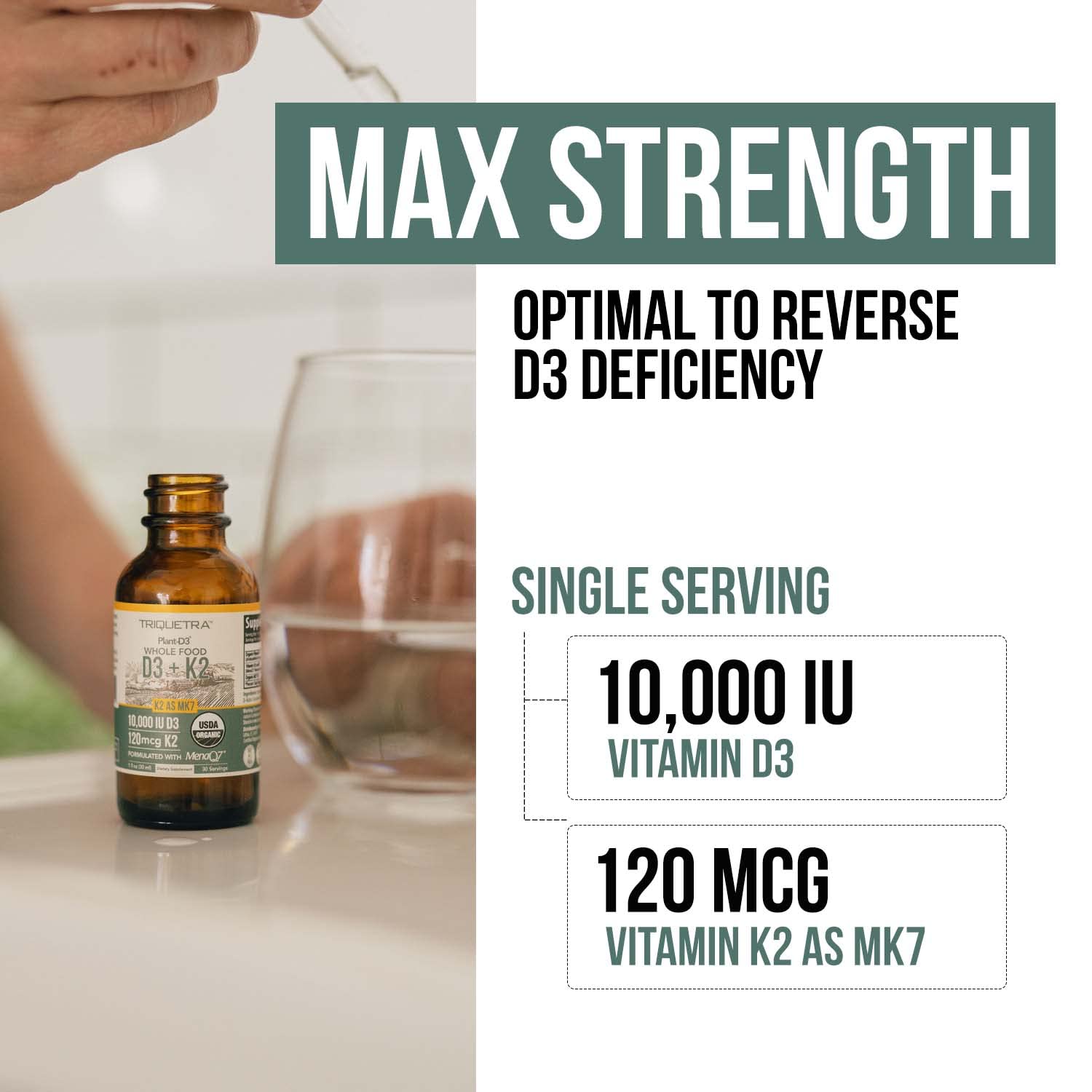 Foto 4 pulgar | Suplemento Triquetra Health Organic Plant D3 + K2 10.000 Ui - Venta Internacional.