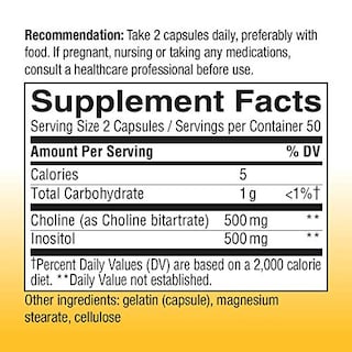 Foto 7 | Suplemento Nature's Way De Colina E Inositol 1000 Mg 100 Cápsulas - Venta Internacional.