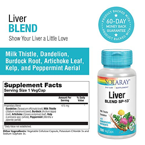 Foto 3 pulgar | Suplemento Solaray Liver Blends Sp-13 de 100 Cápsulas-Venta Internacional