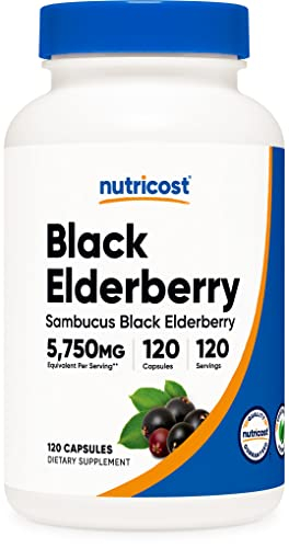 Suplemento Nutricost En Cápsulas De Saúco 575 Mg (120 Cápsulas) - Venta Internacional.