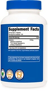 Foto 4 | Suplemento Nutricost En Cápsulas De Saúco 575 Mg (120 Cápsulas) - Venta Internacional.