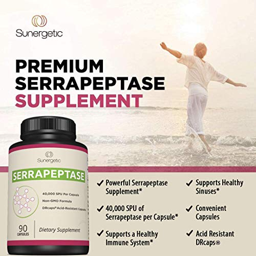 Foto 4 pulgar | Suplemento Sunergetic Premium Serrapeptase Enzyme 90 Cápsulas - Venta Internacional
