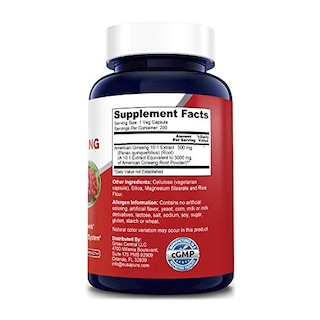 Foto 2 | Suplemento Nusapure American Ginseng 200 Cápsulas - Venta Internacional