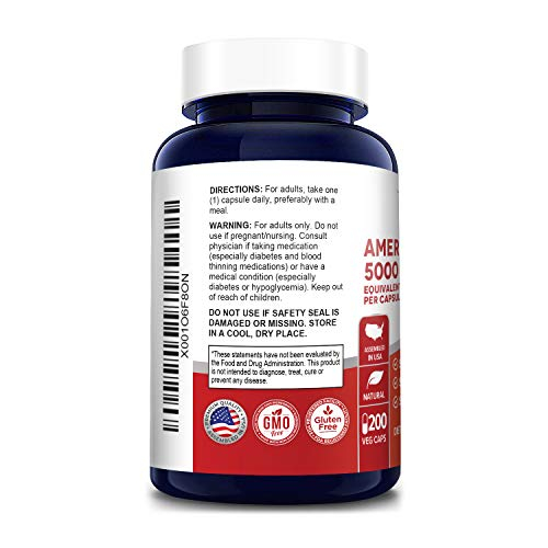 Foto 4 pulgar | Suplemento Nusapure American Ginseng 200 Cápsulas - Venta Internacional