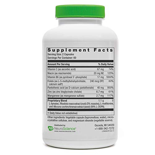 Foto 5 | Suplemento Neuroscience Excitaplus L-tirosina 120 Cápsulas - Venta Internacional.