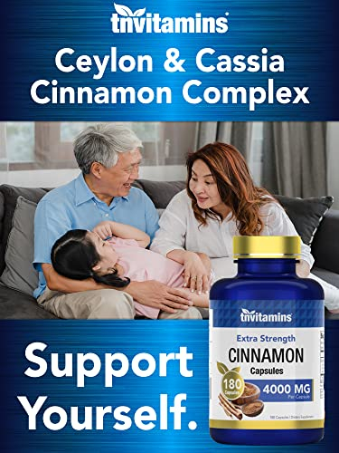 Foto 5 pulgar | Suplemento Tnvitamins Canela En Cápsulas 4000 Mg - 180 Unidades - Venta Internacional