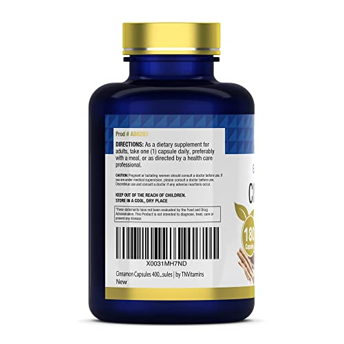 Foto 6 pulgar | Suplemento Tnvitamins Canela En Cápsulas 4000 Mg - 180 Unidades - Venta Internacional