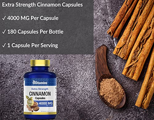 Foto 7 pulgar | Suplemento Tnvitamins Canela En Cápsulas 4000 Mg - 180 Unidades - Venta Internacional