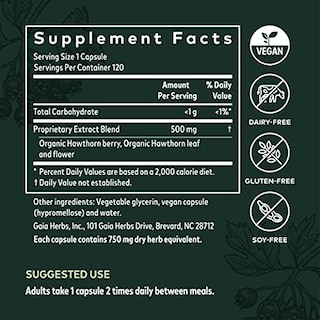 Foto 5 | Suplemento Gaia Herbs Hawthorn Supreme Heart Health 120 Cápsulas - Venta Internacional