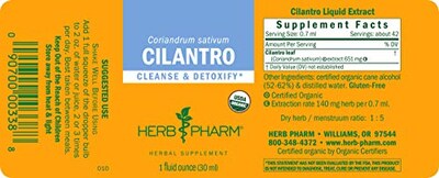Foto 3 | Extracto De Cilantro Certificado Orgánico Herb Pharm 30 Ml - Venta Internacional