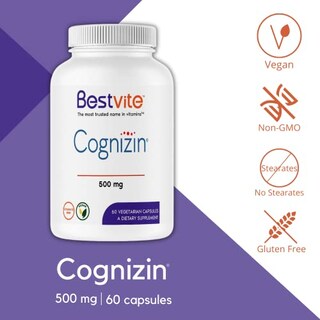 Foto 3 | Suplemento Bestvite Cognizin Citicolina 500 Mg 60 Cápsulas Veganas - Venta Internacional