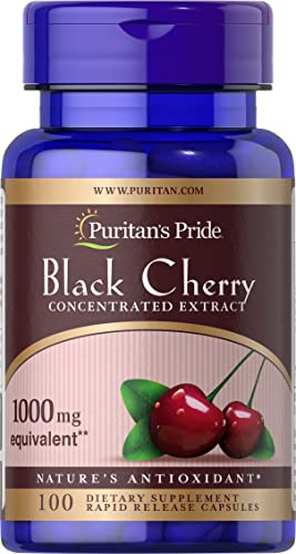 Foto 2 pulgar | Suplemento De Extracto De Cereza Negra Puritan's Pride, 1000 Mg, 100 Unidades - Venta Internacional.