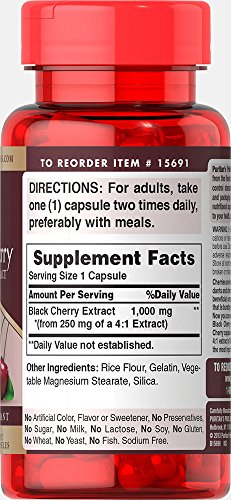 Foto 7 pulgar | Suplemento De Extracto De Cereza Negra Puritan's Pride, 1000 Mg, 100 Unidades - Venta Internacional.