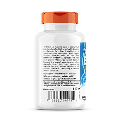 Foto 4 pulgar | Suplemento Doctor's Best Quercetina Bromelina 180 Vc - Venta Internacional.
