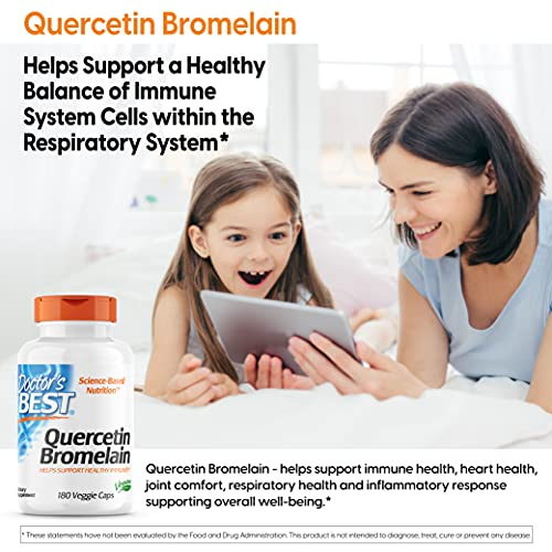 Foto 5 pulgar | Suplemento Doctor's Best Quercetina Bromelina 180 Vc - Venta Internacional.