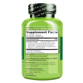 Foto 3 | Suplemento Probiótico Naturelo 50 Mil Millones De Cfu 11 Cepas 60 C - Venta Internacional.