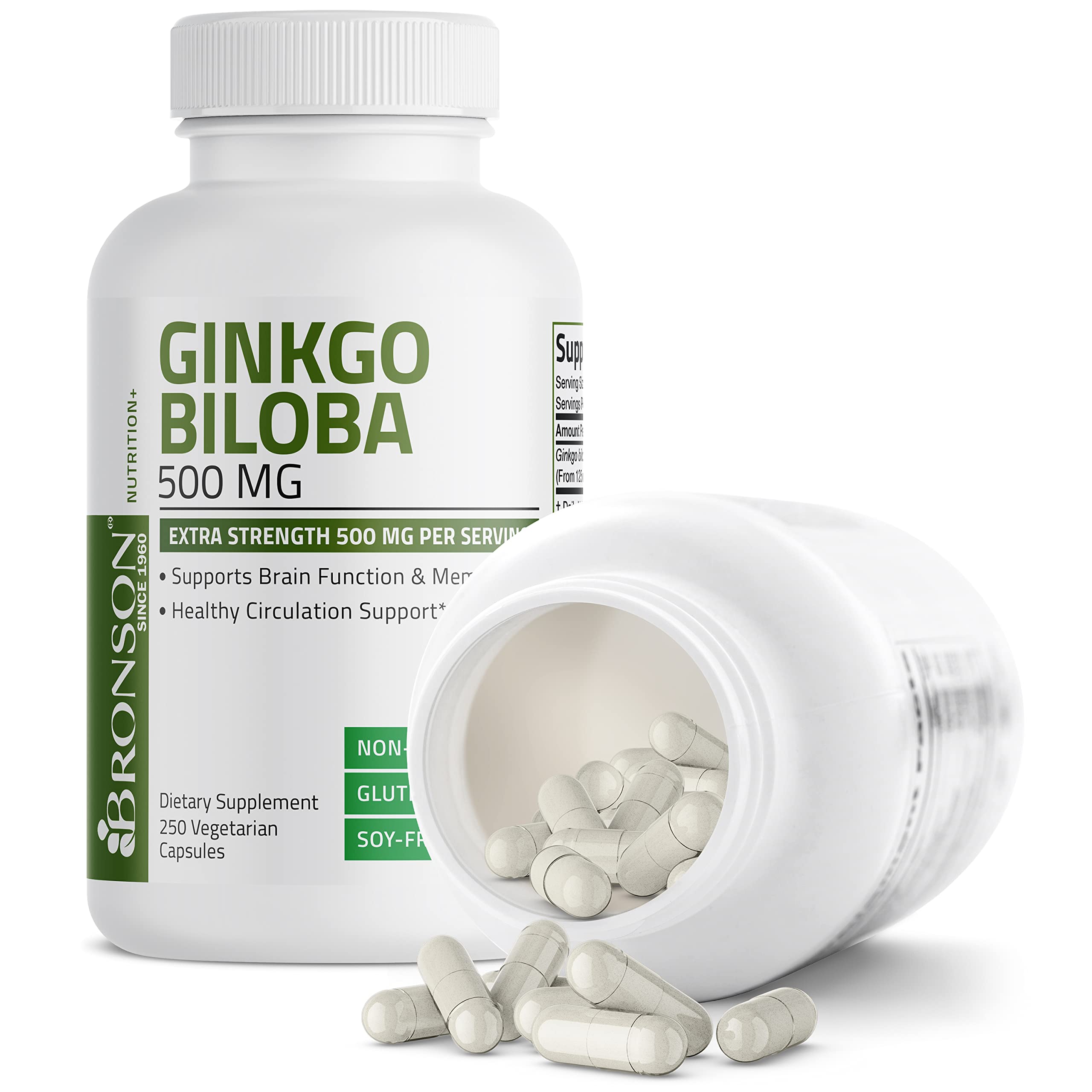 Foto 7 pulgar | Suplemento Bronson Ginkgo Biloba 500 mg Extra Strength - Venta Internacional
