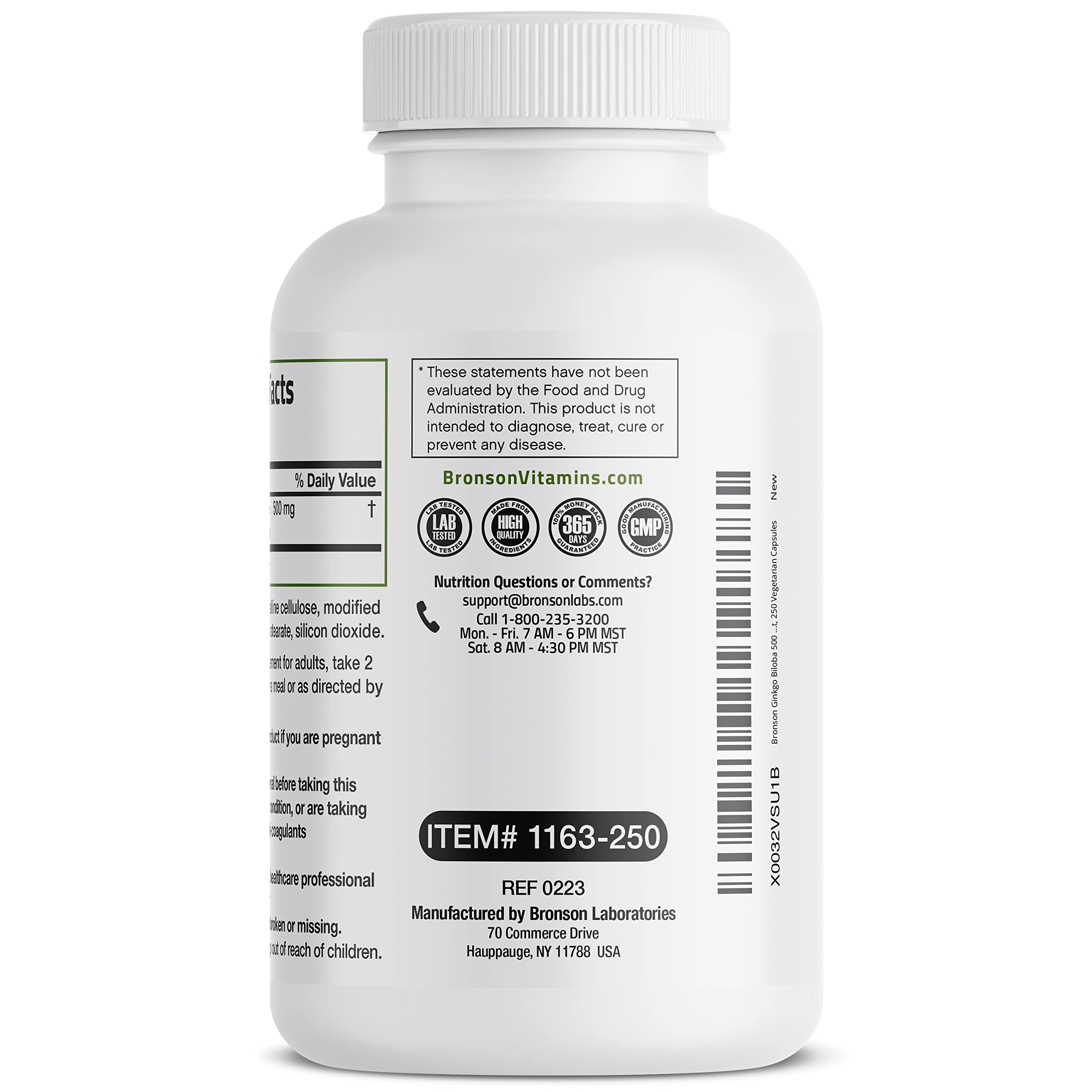 Foto 8 pulgar | Suplemento Bronson Ginkgo Biloba 500 mg Extra Strength - Venta Internacional