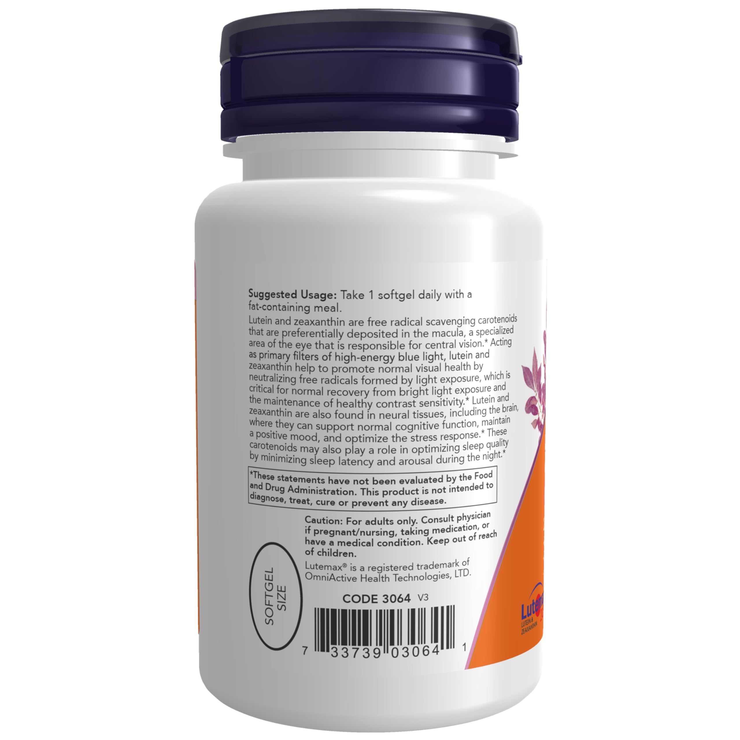 Foto 4 pulgar | Supplement Now Luteína Y Zeaxantina 25 Mg/5 Mg 60 Cápsulas Blandas - Venta Internacional.