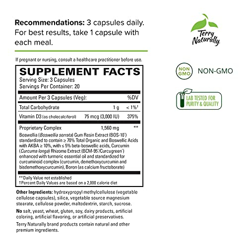 Foto 3 pulgar | Suplemento Terry Naturally Healthy Knees & Joints, 60 Cápsulas - Venta Internacional.
