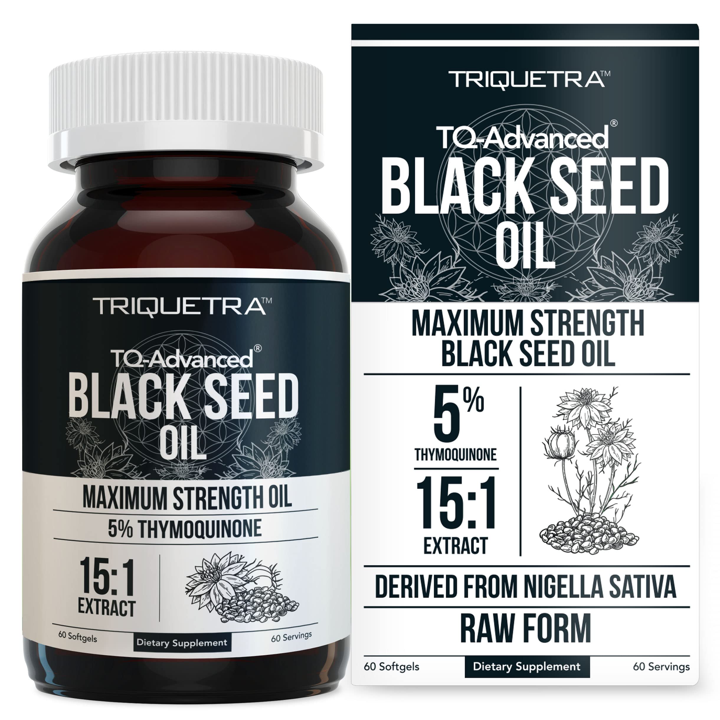 Foto 2 pulgar | Cápsulas De Aceite De Semilla Negra Triquetra Health Tq-advanced 5% Tq - Venta Internacional.