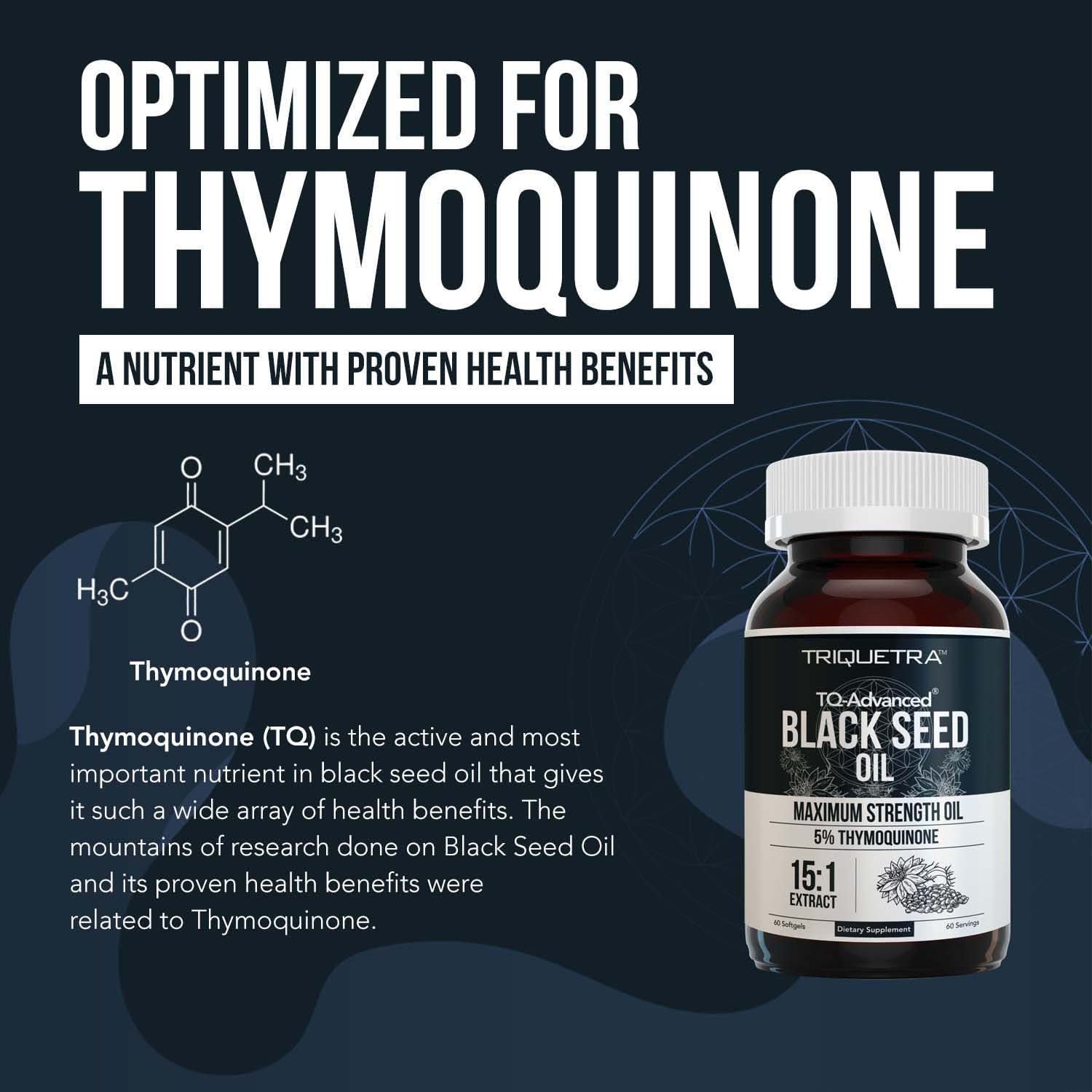 Foto 5 pulgar | Cápsulas De Aceite De Semilla Negra Triquetra Health Tq-advanced 5% Tq - Venta Internacional.