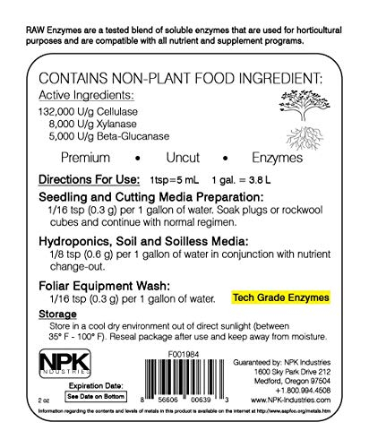 Foto 3 pulgar | Enzymes Raw Enzymes Uncut Tech Grade 60 Ml - Venta Internacional.