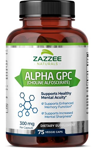Foto 2 pulgar | Suplemento Zazzee Alpha Gpc De Colina 600 Mg 75 Cápsulas Vegano - Venta Internacional.