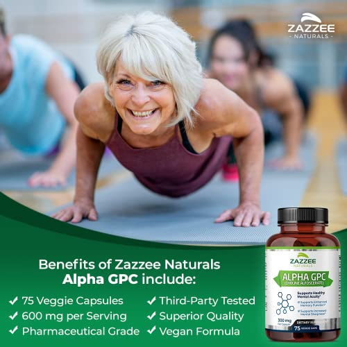 Foto 4 pulgar | Suplemento Zazzee Alpha Gpc De Colina 600 Mg 75 Cápsulas Vegano - Venta Internacional.