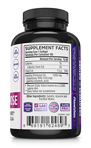Foto 3 pulgar | Suplemento De Aceite De Onagra Zhou Nutrition 1300 Mg - Venta Internacional.