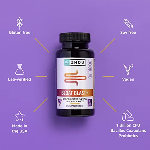 Foto 5 pulgar | Suplemento de Enzimas Digestivas Bloat Blast+ de Zhou Nutrition - Venta Internacional