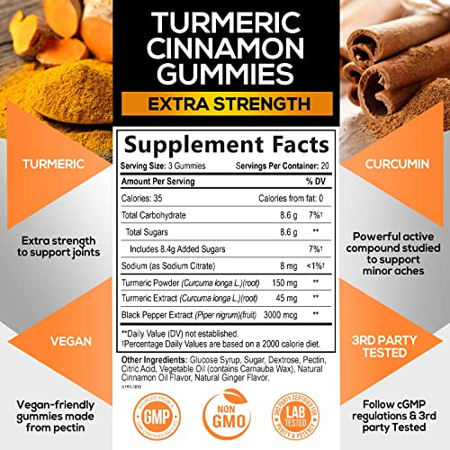 Foto 3 pulgar | Gomitas de Cúrcuma Supplement Nature's Nutrition 60 Gomitas - Venta Internacional