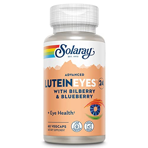 Suplemento Solaray Lutein Eyes Advanced 24 mg con Bilberry 60  Cápsulas - Venta Internacional