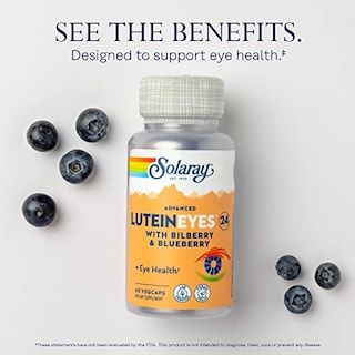 Foto 3 | Suplemento Solaray Lutein Eyes Advanced 24 mg con Bilberry 60 Cápsulas - Venta Internacional