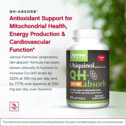 Foto 4 pulgar | Suplemento Jarrow Formulas Qh-absorb 200 mg de Co-q10 60 Cápsulas Blandas - Venta Internacional