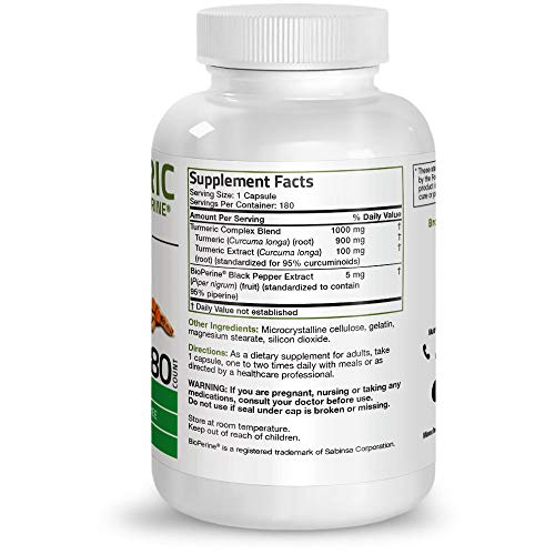 Foto 3 pulgar | Suplemento De Curcumina De Cúrcuma Bronson 1000 Mg Con Bioperine - Venta Internacional.