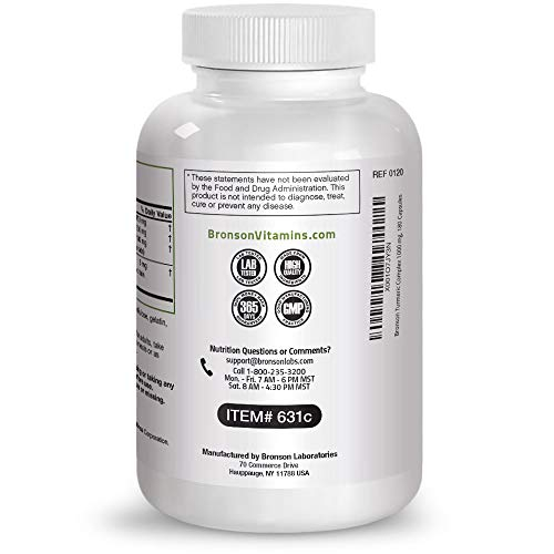 Foto 8 pulgar | Suplemento De Curcumina De Cúrcuma Bronson 1000 Mg Con Bioperine - Venta Internacional.