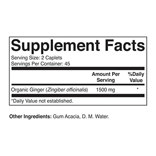 Foto 3 pulgar | Suplemento Brieofood Organic Ginger 1500 Mg 90 Comprimidos - Venta Internacional