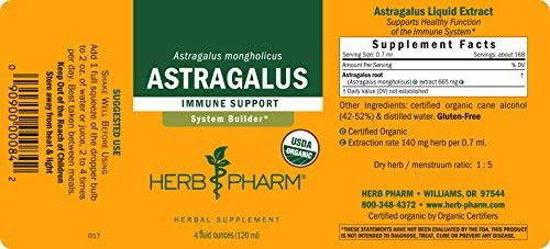 Foto 3 pulgar | Extracto Líquido Herb Pharm Astragalus 120 Ml Organic Immune - Venta Internacional.