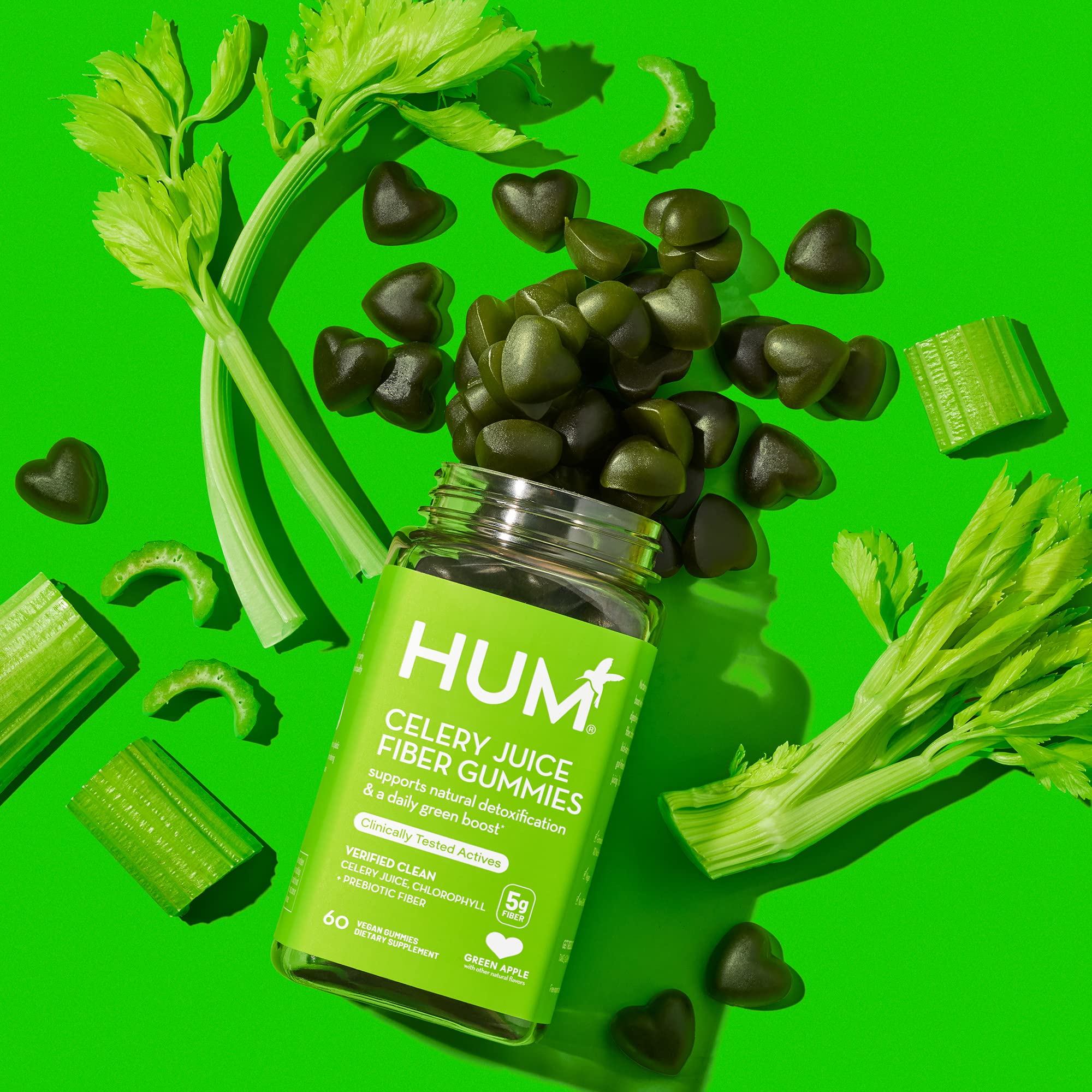 Foto 8 pulgar | Jugo De Apio Gummies Hum Con Fibra Prebiótica Para La Salud Intestinal - Venta Internacional.